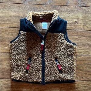 Carter's Brown and Black Sherpa Vest for Kids